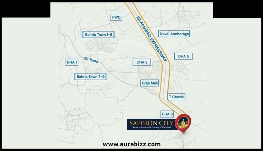 saffron city islamabad location